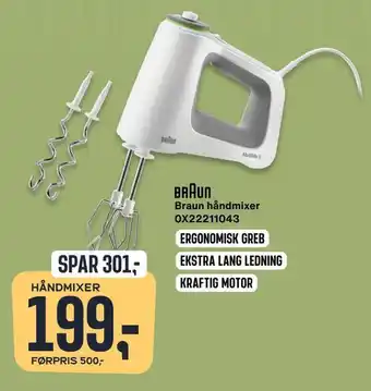 Skousen Braun håndmixer 0x22211043 tilbud