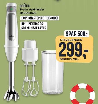 Skousen Braun stavblender 0x22111422 tilbud
