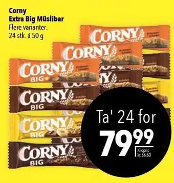 Citti Corny extra big müslibar 24 stk tilbud