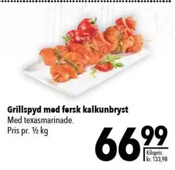 Citti Grillspyd med fersk kalkunbryst pr 1/2 kg tilbud