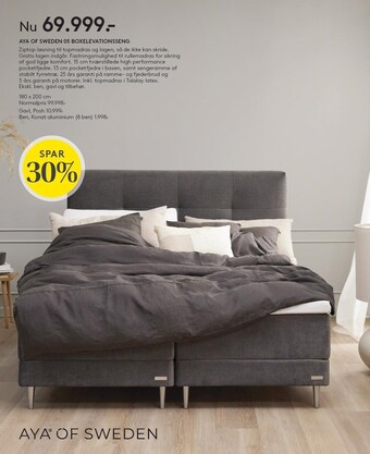 SengeSpecialisten Aya of sweden 05 boxelevationsseng tilbud