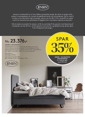 SengeSpecialisten Jensen j4 boxmadras tilbud