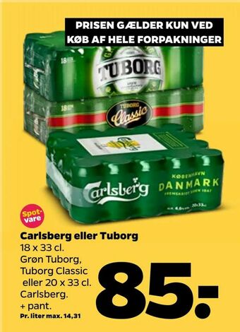 Netto Carlsberg eller Tuborg tilbud