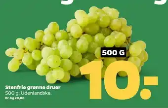 Netto Stenfrie grønne druer tilbud