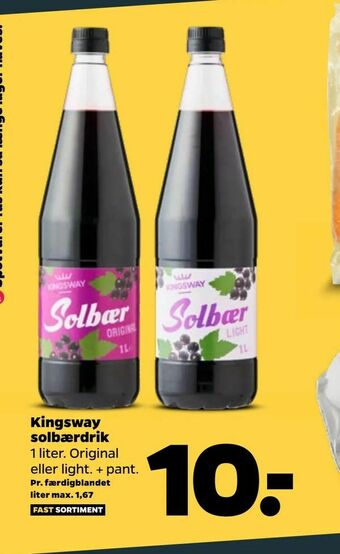 Netto Kingsway solbærdrik tilbud