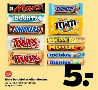 Netto Mars bar, Meller eller Mentos tilbud