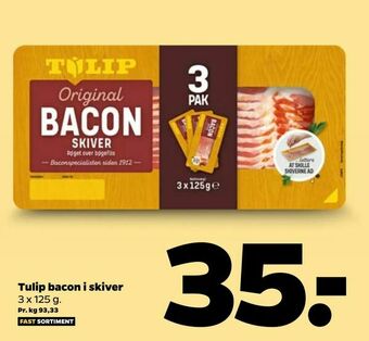 Netto Tulip bacon i skiver tilbud