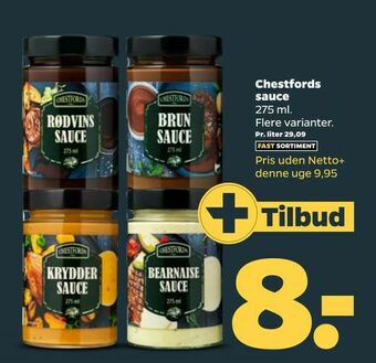 Netto Chestfords sauce tilbud