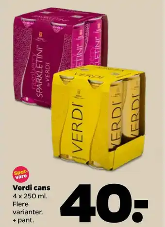 Netto Verdi cans tilbud