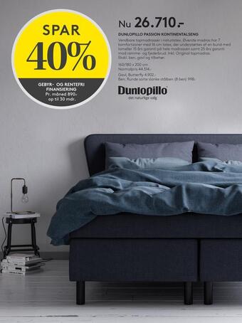 SENG Dunlopillo passion kontinentalseng tilbud