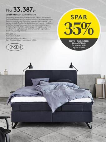 SENG Jensen j4 dream elevationsseng tilbud