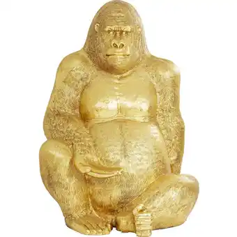 Tiggende gorilla xl 180 cm, guld