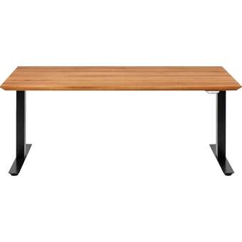 Kare Symphony hæve/sænke bord, eg/sort, 180x90 cm tilbud