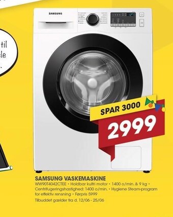 Punkt1 Samsung vaskemaskine tilbud