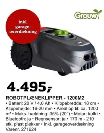 Bygma ROBOTPLÆNEKLIPPER - 1200M2 tilbud