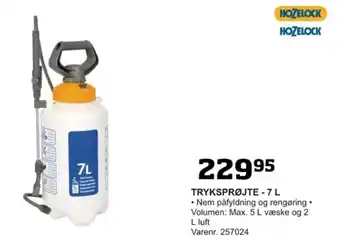Bygma TRYKSPRØJTE - 7L tilbud
