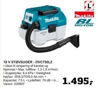 Bygma 18 V STØVSUGER - DVC750LZ tilbud