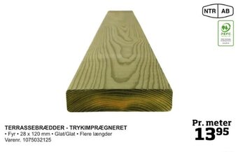 Bygma TERRASSEBRÆDDER - TRYKIMPRÆGNERET tilbud