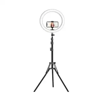Selfie ring light med stativ og fjernbetjening flux's