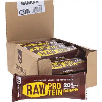 Motatos Bombus raw energy 20-pak raw protein bar banan | 20 stk. glutenfrie protein bar med banan fra bombus raw protein. tilbud