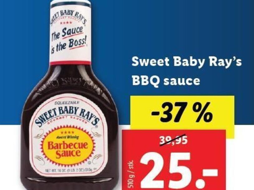 Sweet Baby Ray's BBQ sauce tilbud hos Lidl