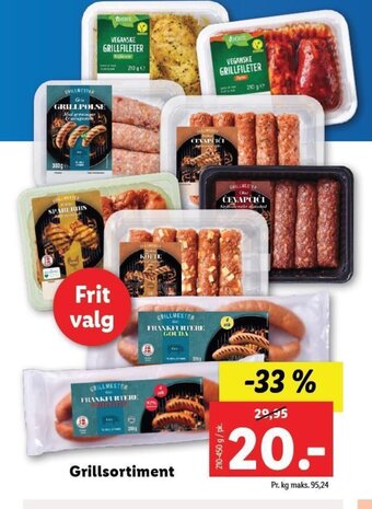 Lidl Grillsortiment tilbud