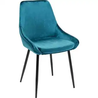 Kare Spisebordsstol east, tyrkis velour tilbud