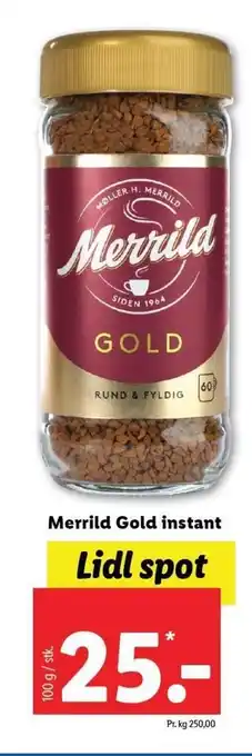 Lidl Merrild Gold instant tilbud