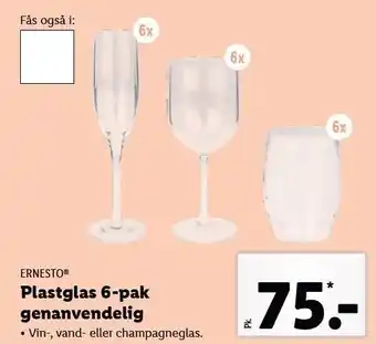 Plastglas 6-pak genanvendeligt
