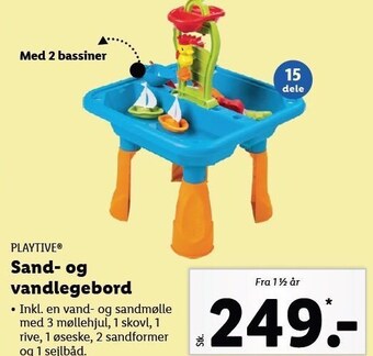 Lidl Playtive sand- og vandlegebord tilbud