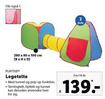 Lidl Playtive legetelt tilbud