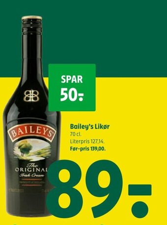 Coop 365 Bailey's Likør tilbud