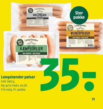 Coop 365 Langelænder pølser tilbud