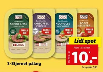 Let-Køb 3-Stjernet pålæg tilbud