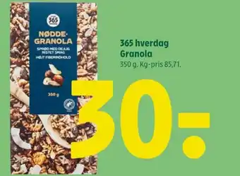 Coop 365 365 hverdag Granola tilbud