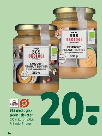 365 økologisk peanutbutter