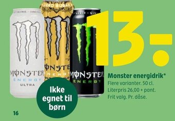 Coop 365 Monster energidrik* tilbud