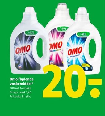 Coop 365 Omo flydende vaskemiddel tilbud