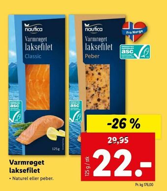Let-Køb Varmrøget laksefilet tilbud