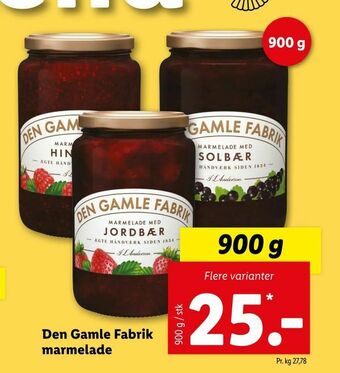 Let-Køb Den Gamle Fabrik marmelade tilbud