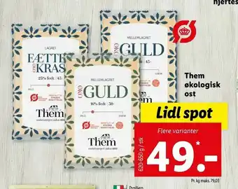 Let-Køb Them økologisk ost tilbud