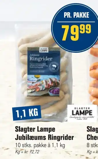 Otto Duborg Slagter lampe jubilæums ringrider tilbud