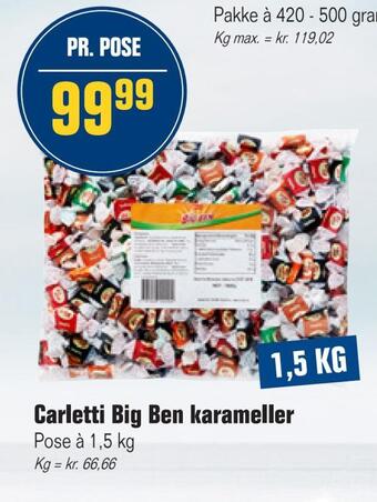 Otto Duborg Carletti big ben karameller tilbud