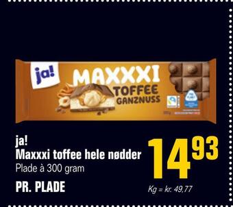 Otto Duborg Ja! maxxxi toffee hele nødder tilbud