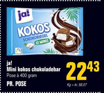 Otto Duborg Ja! mini kokos chokoladebar tilbud
