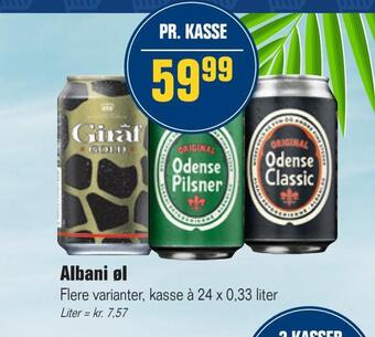 Otto Duborg Albani øl tilbud