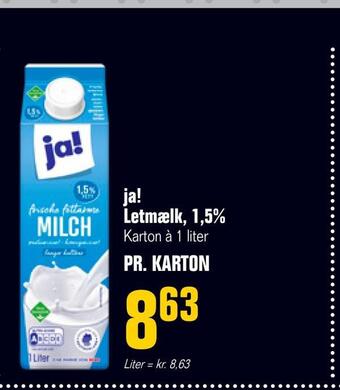 Otto Duborg Ja! letmælk, 1,5% tilbud
