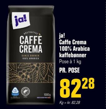 Otto Duborg Ja! caffe crema 100% arabica kaffebønner tilbud