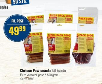 Otto Duborg Chrisco paw snacks til hunde tilbud