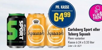 Otto Duborg Carlsberg sport el. tuborg squash tilbud